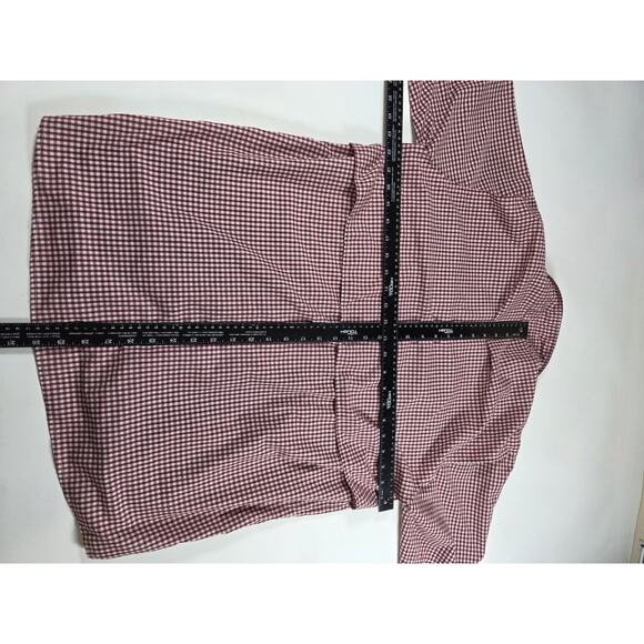 PFG Shirt Mens Med Crimson Red Checkered Fishing Alabama Roll Tide - Picture 6 of 6